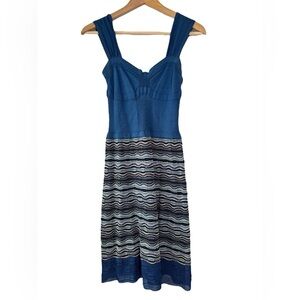 Missoni Blue Knit Crochet Dress size 40/4